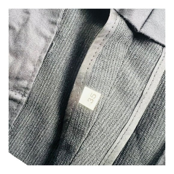 VTG St. Croix Black Flat Front Polyester Wool Corduroy Dress Pants 36X27 +2.5" - Picture 3 of 5